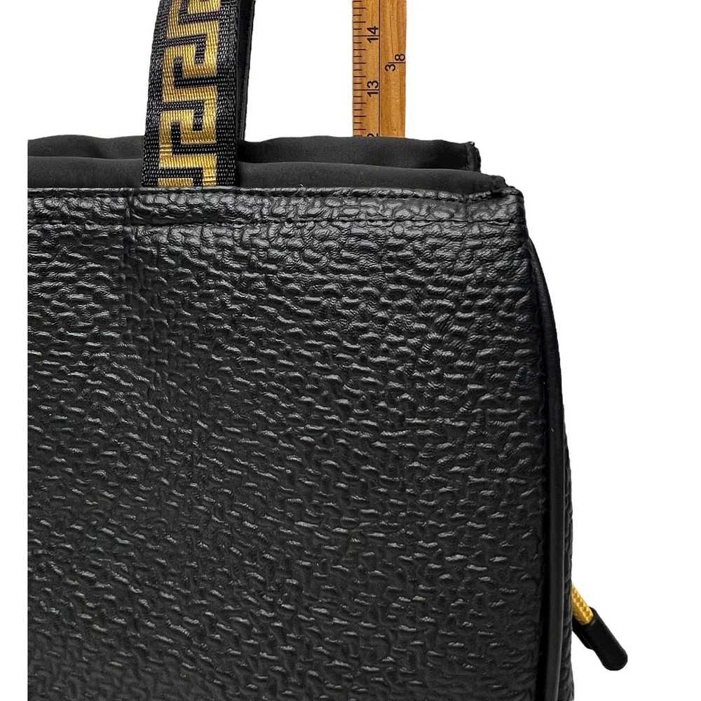Versace PARFUMS Tote Bag Faux Leather Holdall Weekender Black & Gold Medusa - Picture 12 of 16